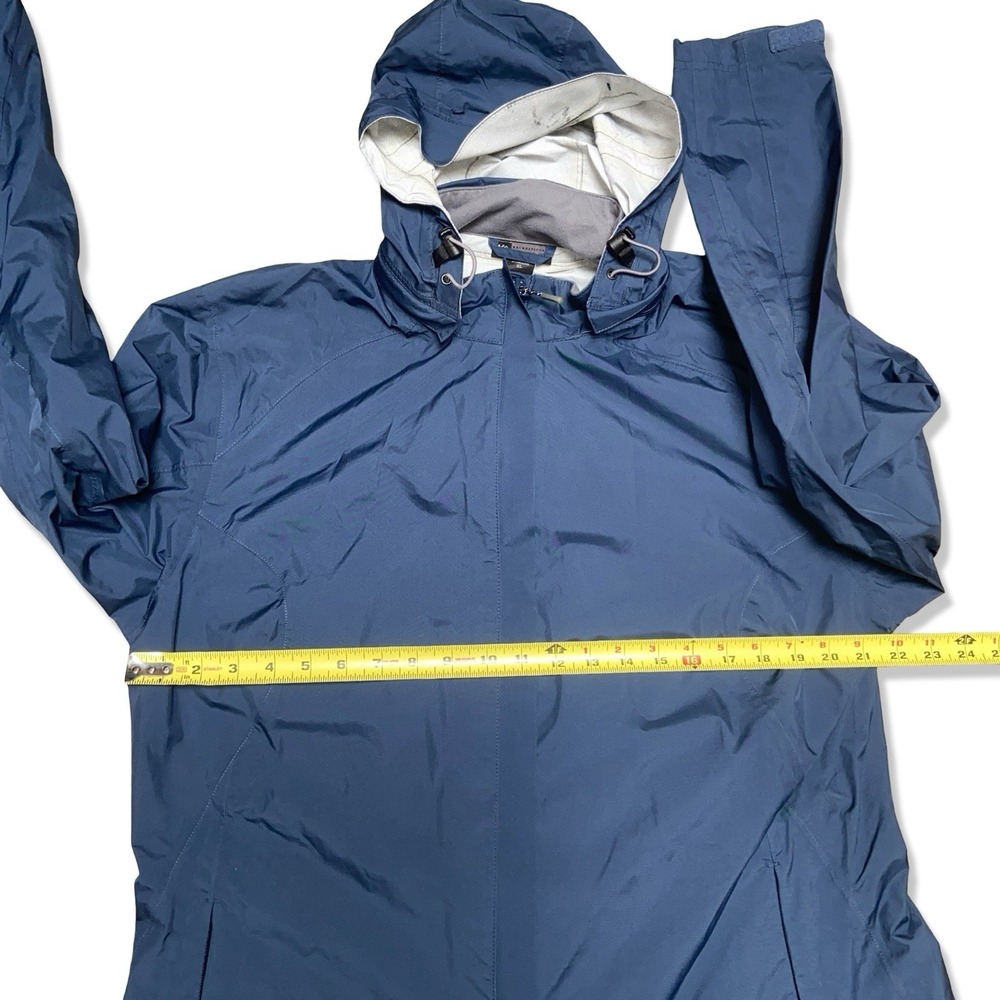 REI Co-op Rain Jacket Women's Blue Waterproof Hooded Shell Outdoor Size XL Long - Picture 5 of 9